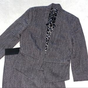 Express 2 Pc Tweed Peplum Jacket Skirt Suit Sz 8/6